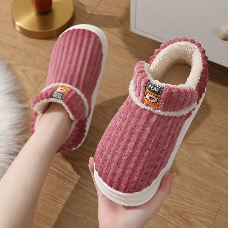 Pantuflas de invierno unisex acogedoras con forro de piel