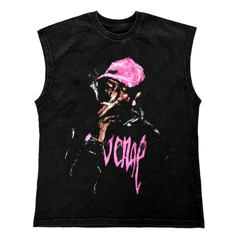 Gangsta T-Shirt - Verwaschenes Tank Top für Männer