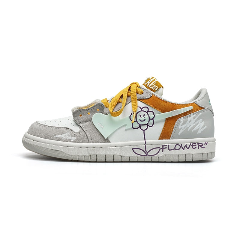 Low-top Graffiti Sneakers for Women