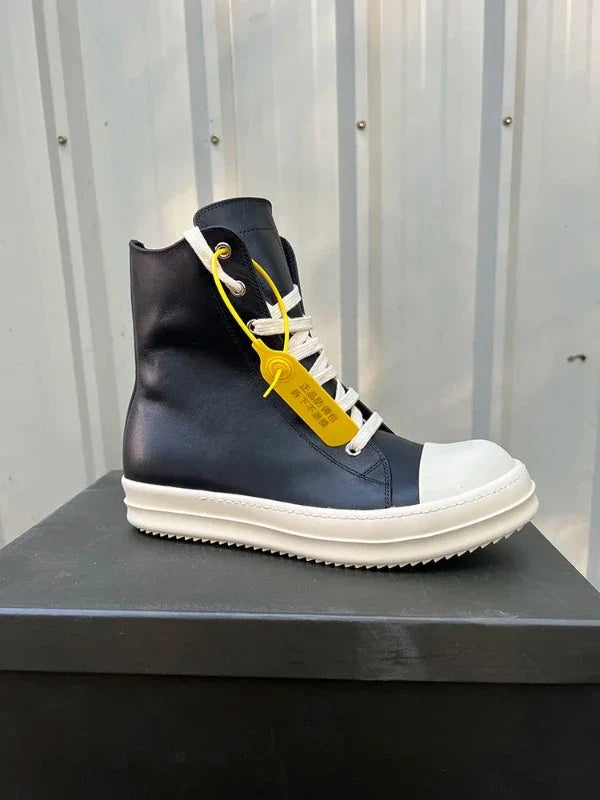 High Top Sneakers- Unisex Motorcycle Zip Boots