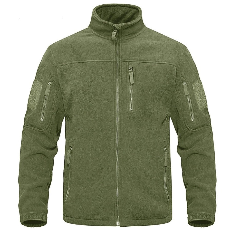 Tactical Warmth and Style Men's Full-Zip Fleece Jacket