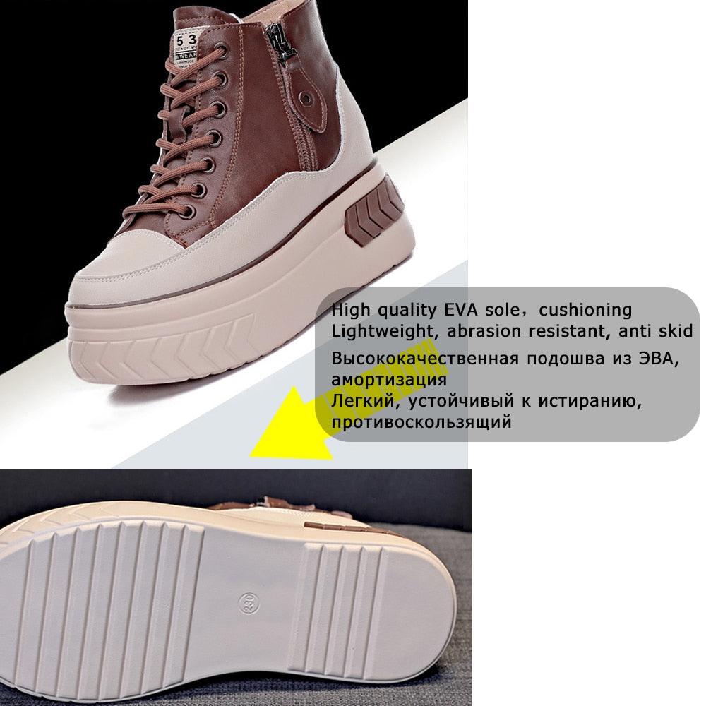 Plateau-Sneaker-Boots für Damen