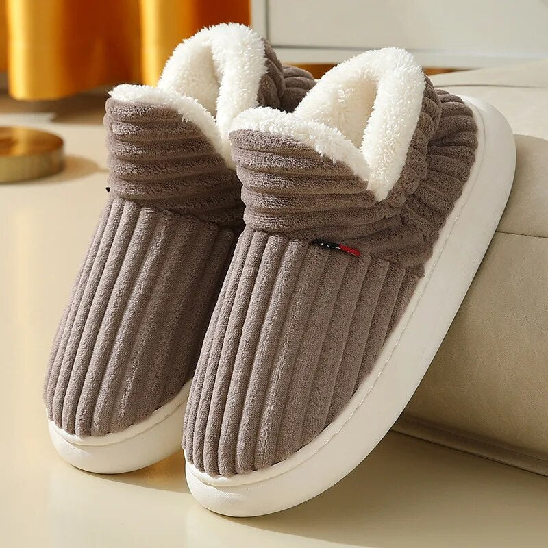 Pantuflas de invierno unisex acogedoras con forro de piel