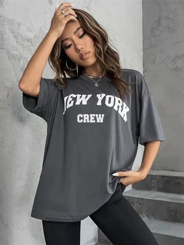 Camiseta extragrande de Nueva York: una declaración de moda urbana para mujer