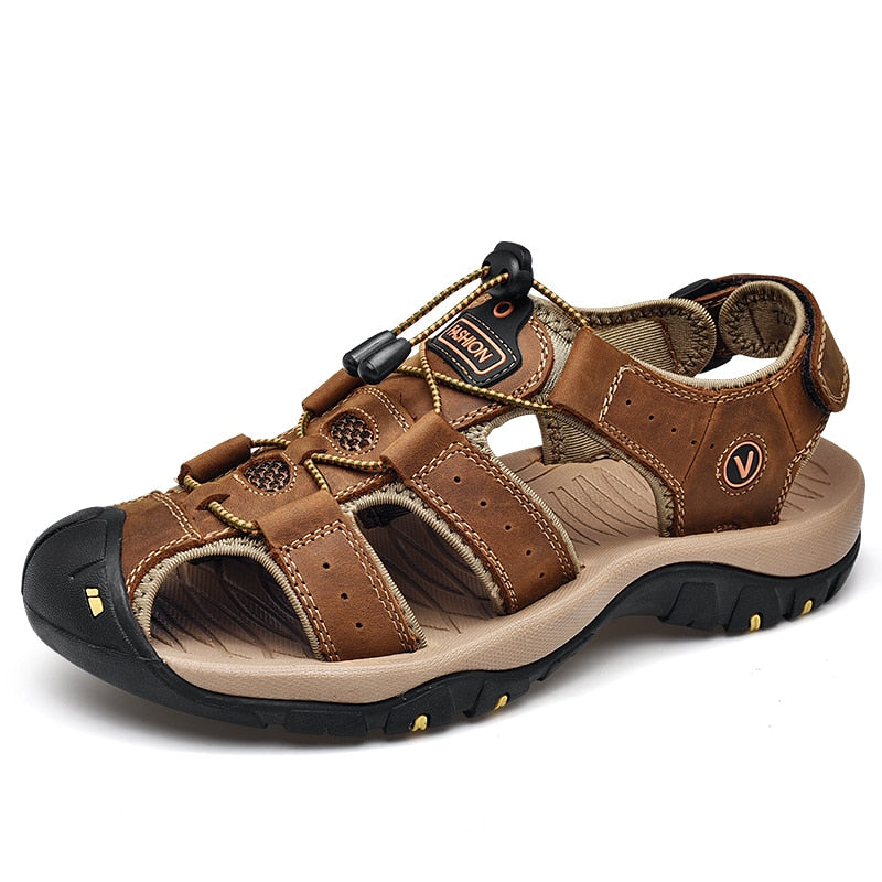 Sandalias de cuero para hombre para exteriores de verano