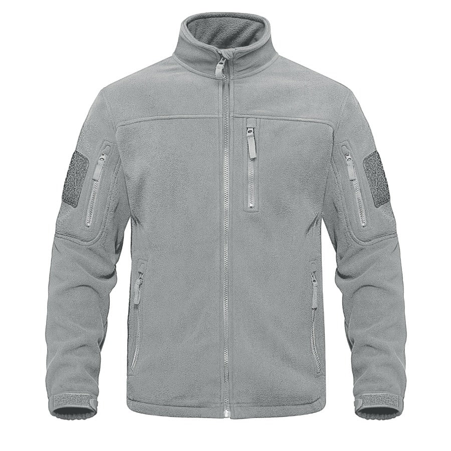 Tactical Warmth and Style Men's Full-Zip Fleece Jacket