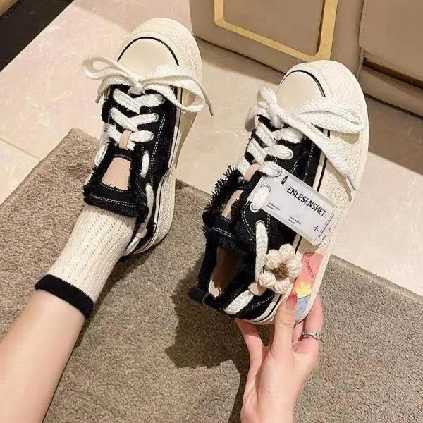 Zapatos para chicas adolescentes con plataforma de lona