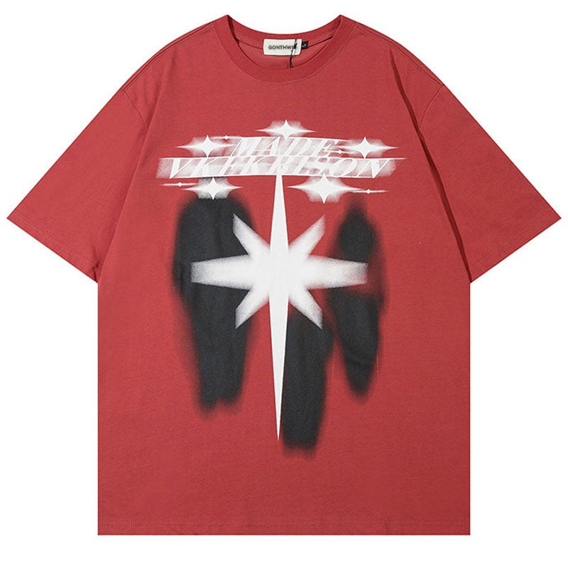 Camisetas gráficas de algodón de gran tamaño para hombre