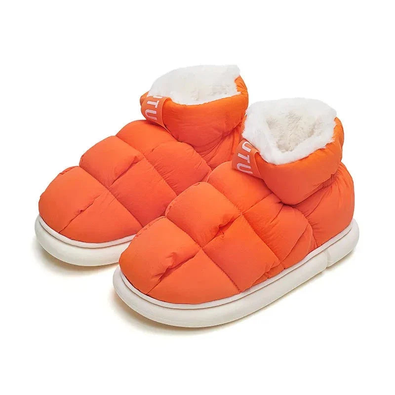 Pantuflas unisex de caña alta, cálidas y antideslizantes.