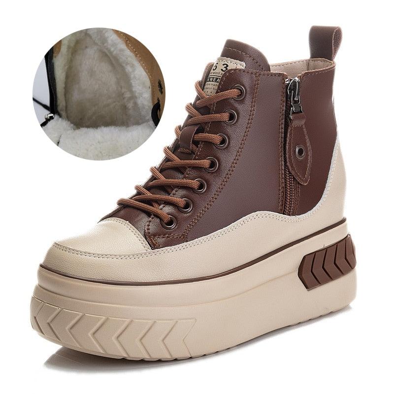 Plateau-Sneaker-Boots für Damen