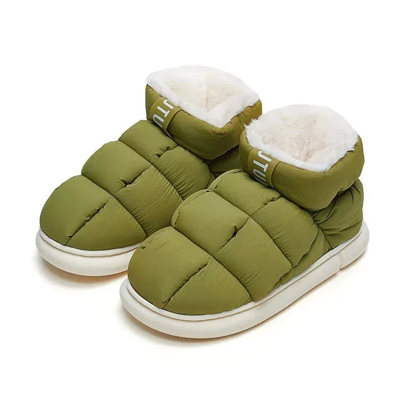 Pantuflas unisex de caña alta, cálidas y antideslizantes.