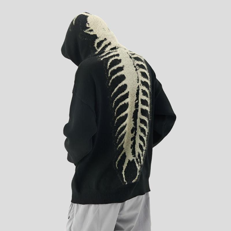 Centipede Hoodie - Knochengestrickte Streetwear für Männer