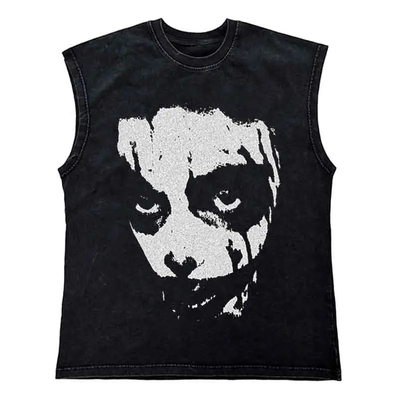 Gangsta T-Shirt - Verwaschenes Tank Top für Männer