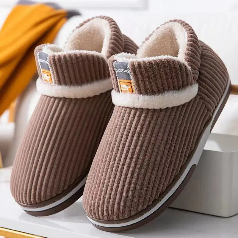 Pantuflas de invierno unisex acogedoras con forro de piel