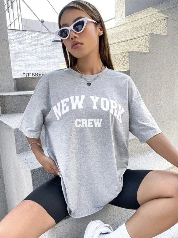 Camiseta extragrande de Nueva York: una declaración de moda urbana para mujer