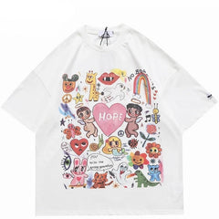 Camisetas unisex de hip hop de gran tamaño