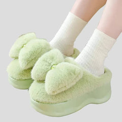 Pantuflas gruesas de felpa antideslizantes para mujer