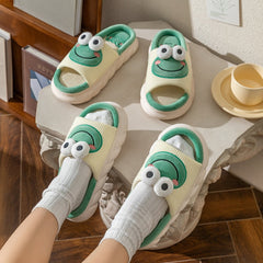 Women's Cute Platform Frog Slides