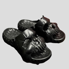 Skull head Design Slides for Men Stylish Footwear