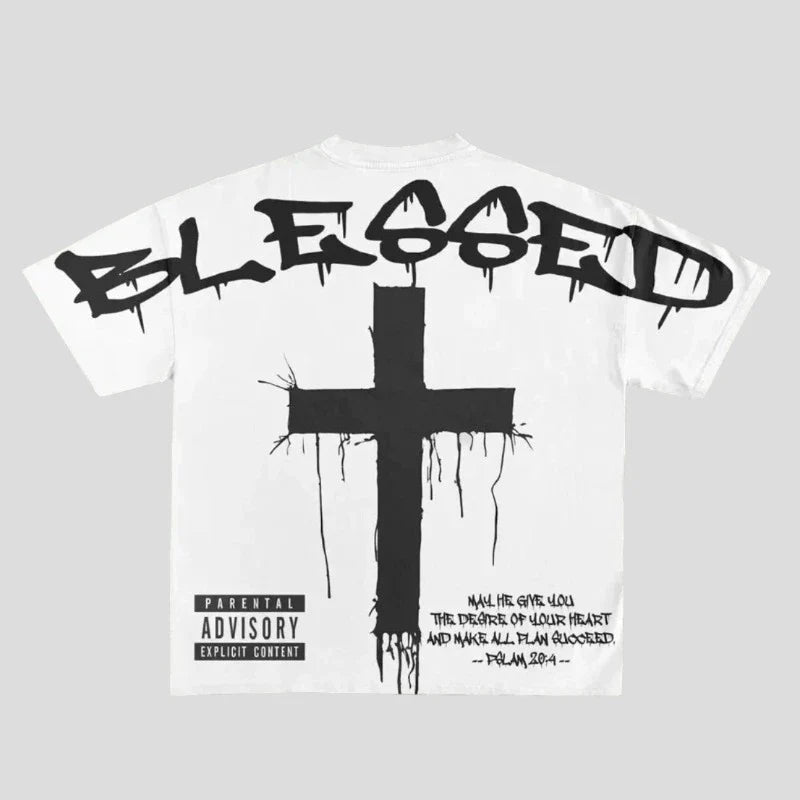 T-Shirt mit Grafikdruck „Blessed Shirt“