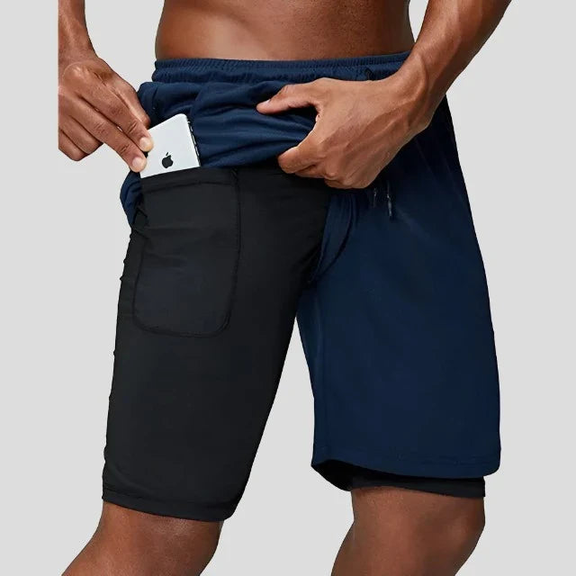 2-in-1-Laufshorts für Herren