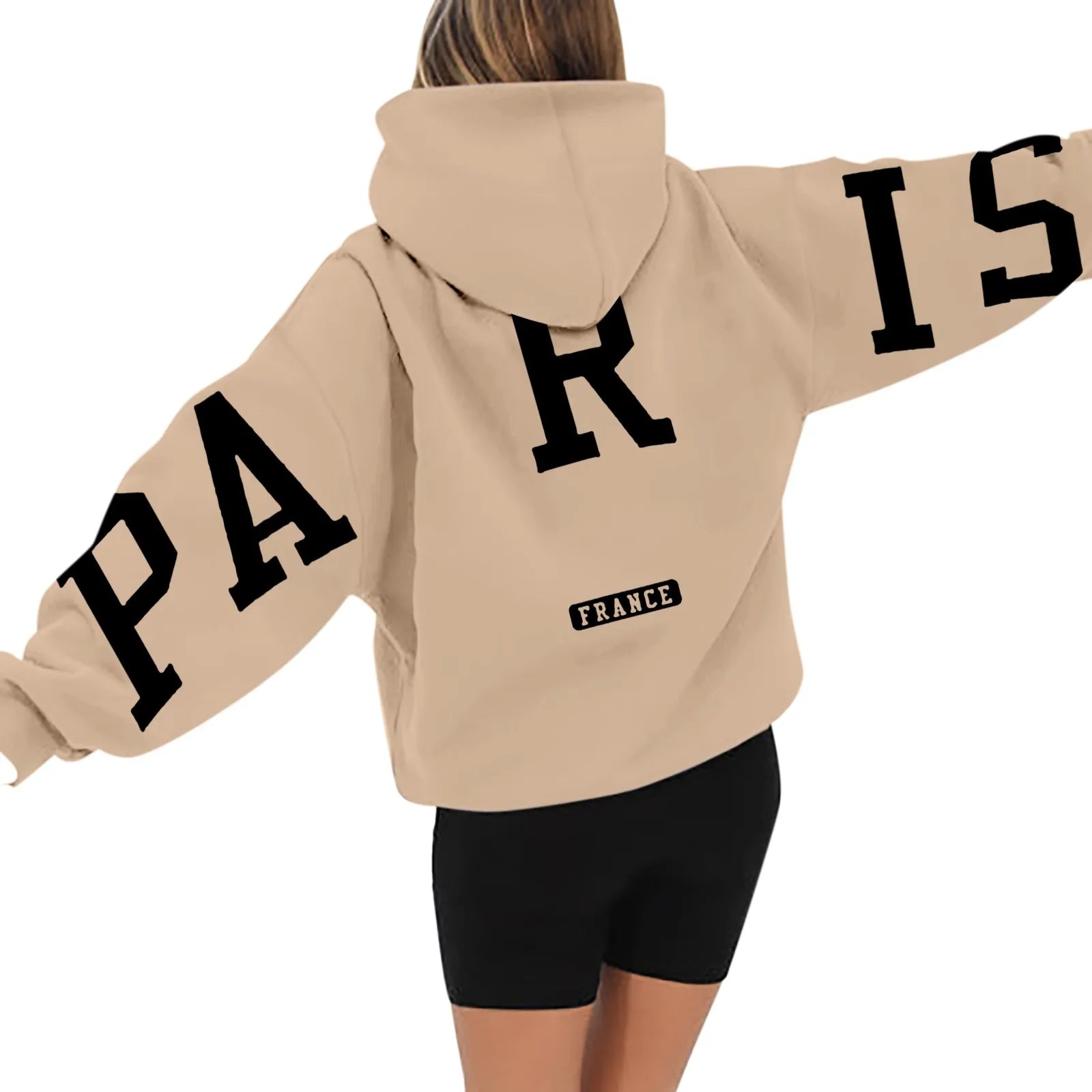 Printed Paris Hoodie for Women