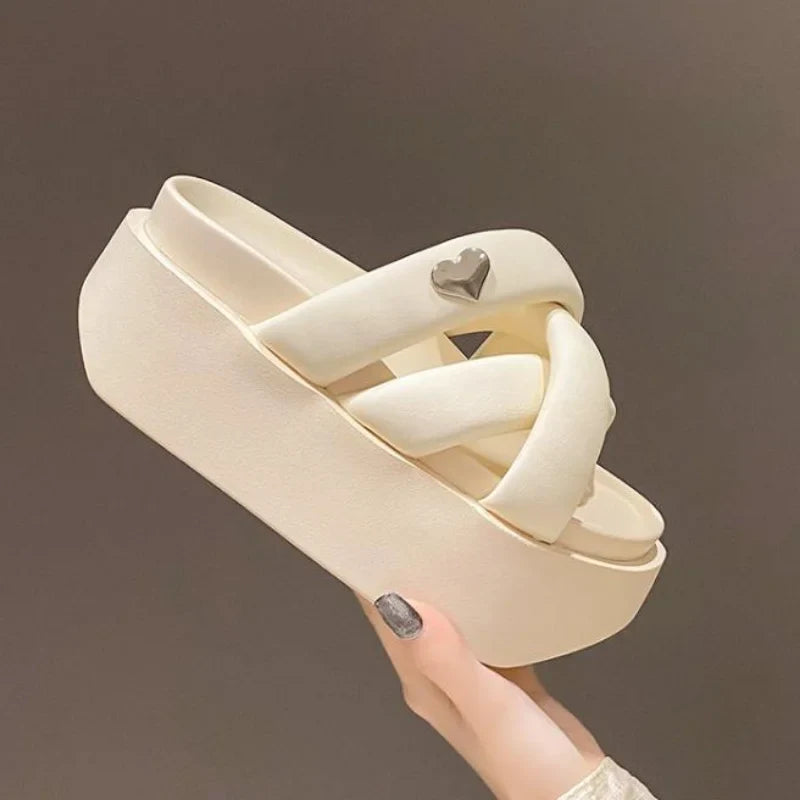 Sandalias de cuña de 8 cm para mujer