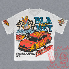 Camiseta extragrande de algodón con el logo de Ryan Blaney 12 Race Car Driver