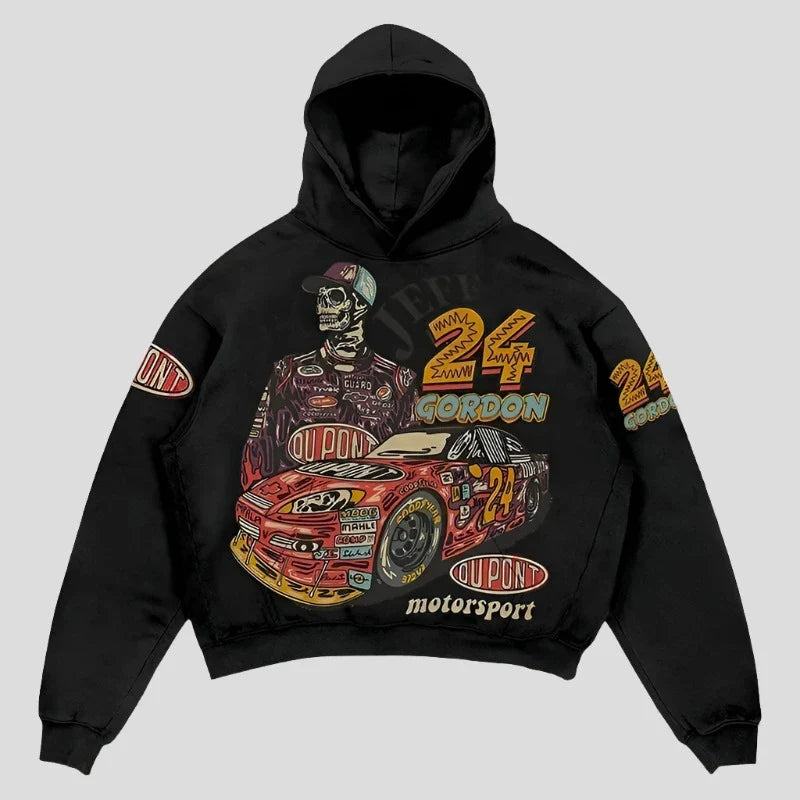 Sudadera con capucha Jeff Gordon - Ropa urbana unisex de gran tamaño