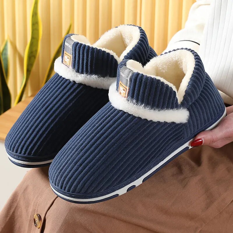 Pantuflas de invierno unisex acogedoras con forro de piel