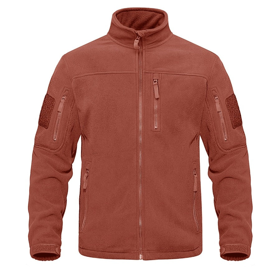 Chaqueta polar táctica con cremallera para hombre