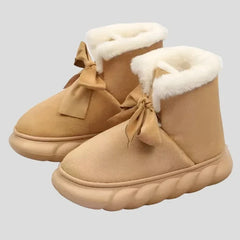 Rutschfeste kurze Winterstiefel für Damen aus Schaffellwolle