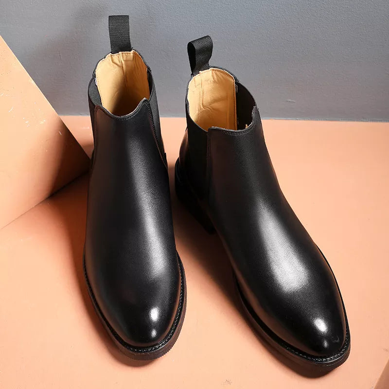 Slip-On Leather Chelsea Boots for Men