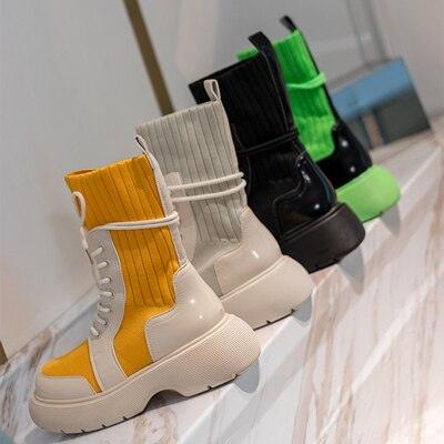 Lace-up Tube Boots for Women