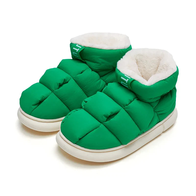 Pantuflas unisex de caña alta, cálidas y antideslizantes.
