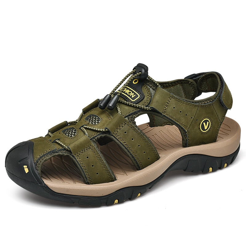 Outdoor Summer Men's Leather Sandals