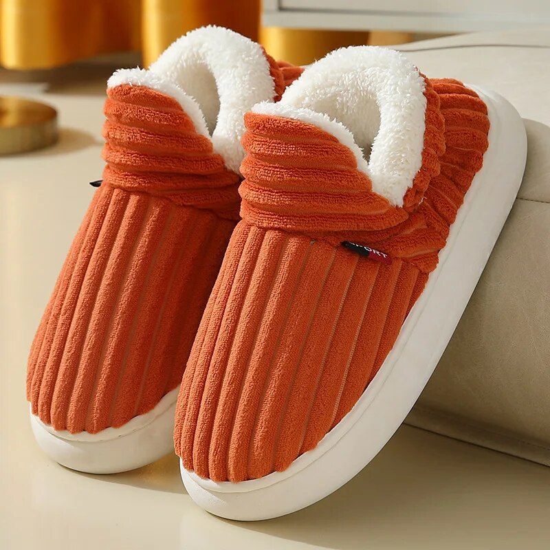 Pantuflas de invierno unisex acogedoras con forro de piel