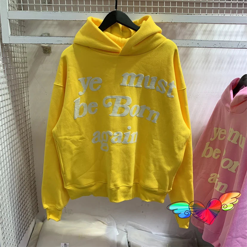 Sudadera con capucha Kanye - "Ye Must Be Born Again" unisex de gran tamaño