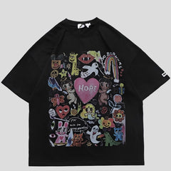 Camisetas unisex de hip hop de gran tamaño