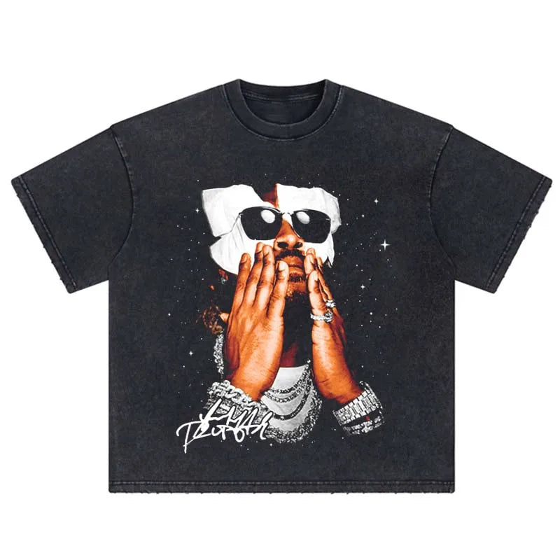 Colección de camisetas clásicas con retratos de los noventa y un aire retro