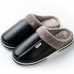 Pantuflas unisex impermeables de piel sintética para interiores
