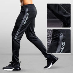 Pantalones deportivos con bolsillo y cremallera para hombre para correr y fitness