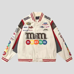 Unisex M&M Embroidered Bomber Jacket