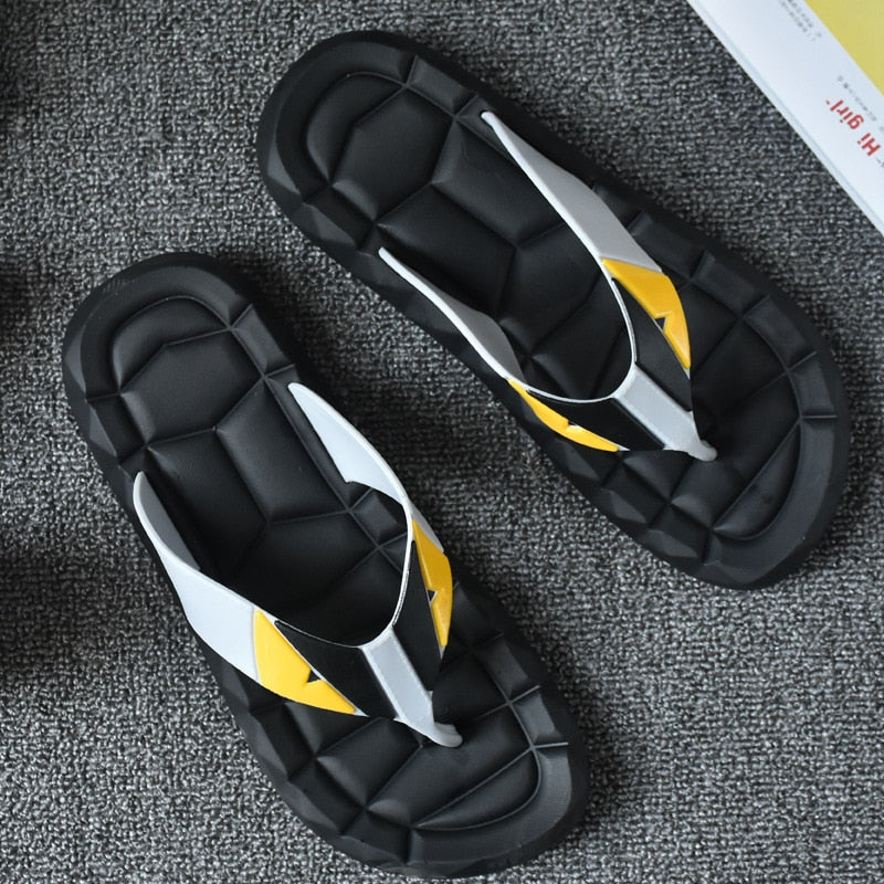 Men's Monster Black Summer Flip Flops