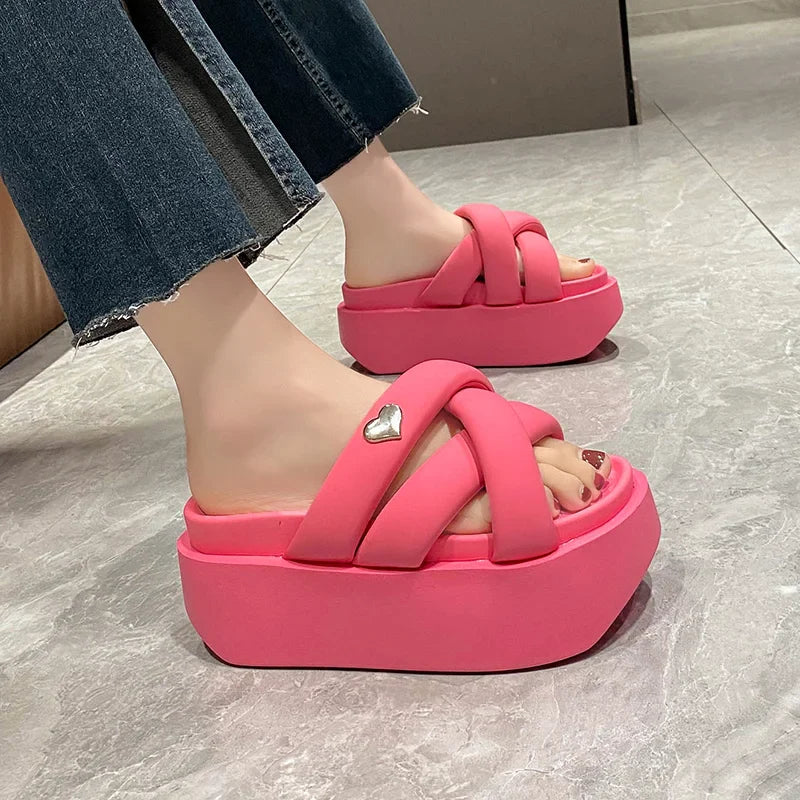 Sandalias de cuña de 8 cm para mujer