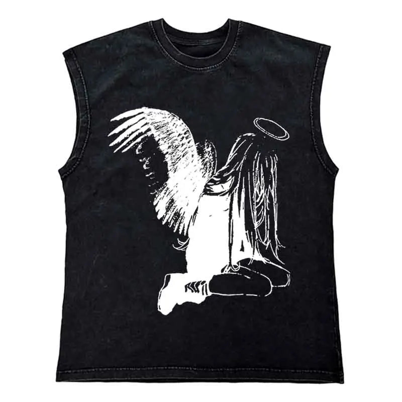 Gangsta T-Shirt - Verwaschenes Tank Top für Männer