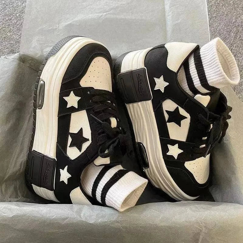 Thick Platform Shoes Stars Trainers Chunky Platform Sneakers