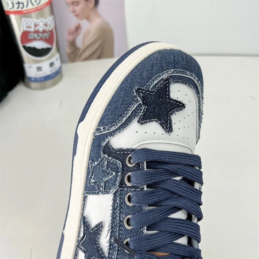 Plateau Sneaker für Damen &amp; Herren Sterne Design