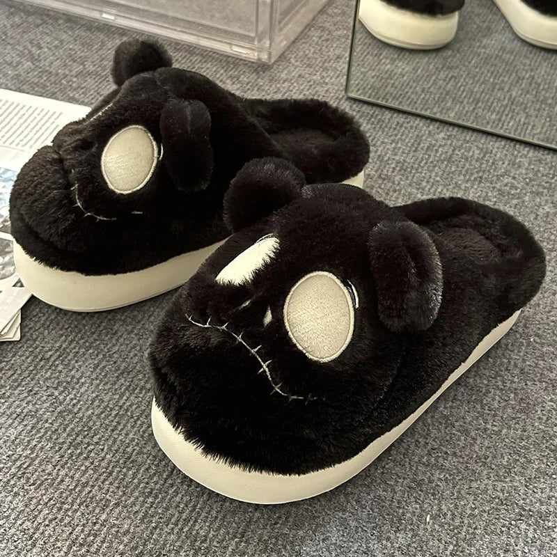 Pantuflas de invierno para mujer - Felpa cálida de algodón para la nieve