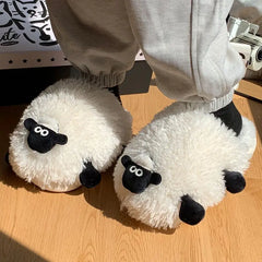 Pantuflas mullidas de animales con espuma viscoelástica para mujer